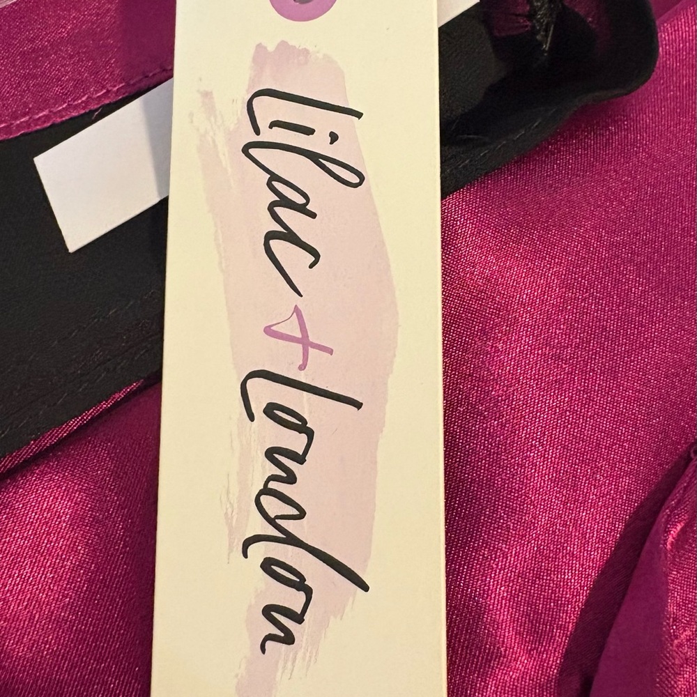 Lilac + London satin short pajama set XXL new with tags - Picture 6 of 6